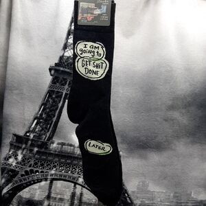 Men's Blue Q Socks With Funny Print